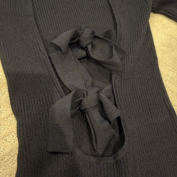 Ganni Elegant Black Backless Dress knit - Picture 6 of 12